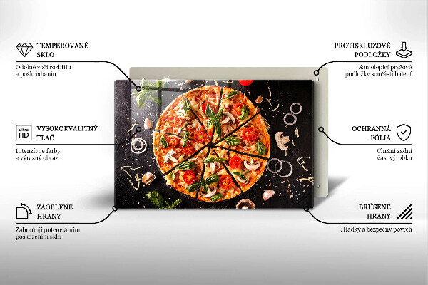 Work surface savers Pizza with mushrooms