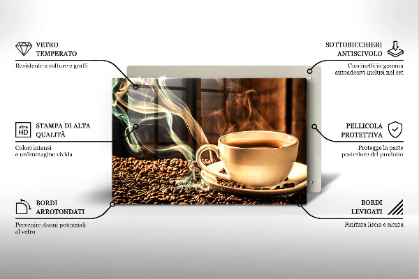 Work surface savers Cup and coffee beans