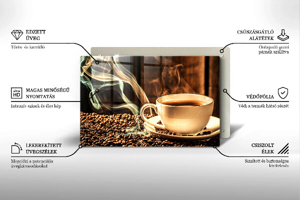 Work surface savers Cup and coffee beans
