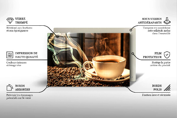 Work surface savers Cup and coffee beans