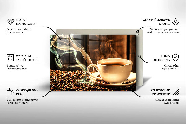 Work surface savers Cup and coffee beans