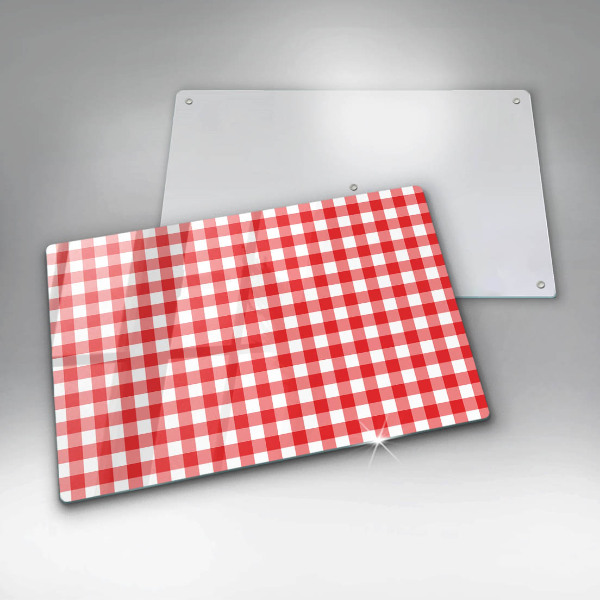 Work surface savers Red white grille
