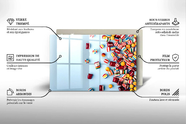 Work surface savers Colorful candies