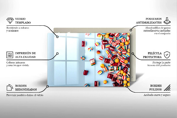 Work surface savers Colorful candies