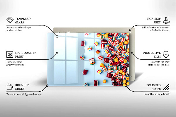 Work surface savers Colorful candies