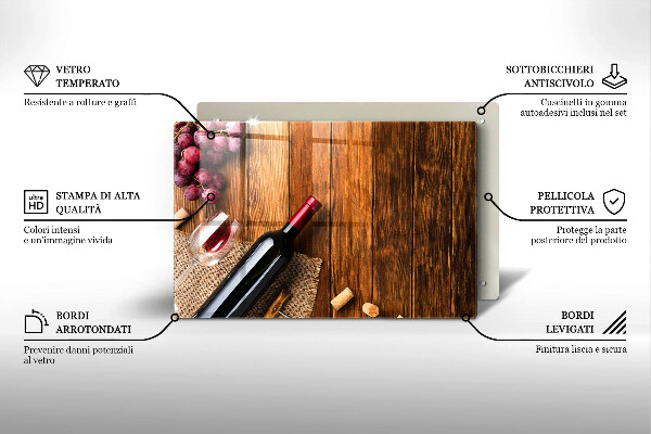 Worktop saver A bottle of red wine