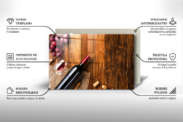 Worktop saver A bottle of red wine