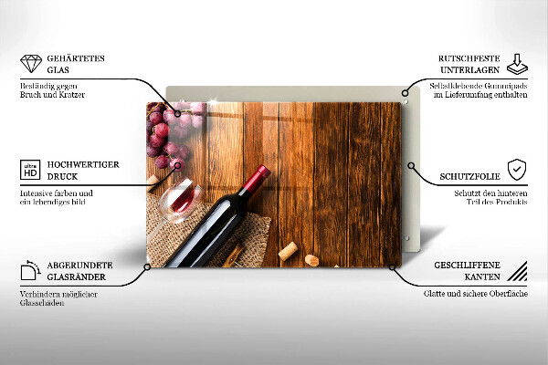 Worktop saver A bottle of red wine