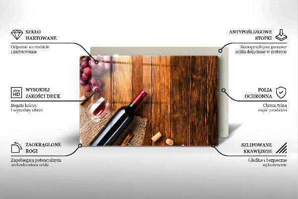 Worktop saver A bottle of red wine