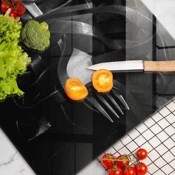 Work surface savers Black tagliatelle pasta