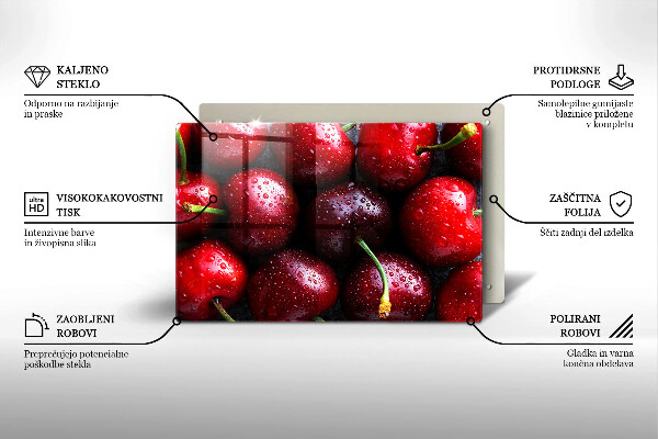 Work surface savers Cherries close-up
