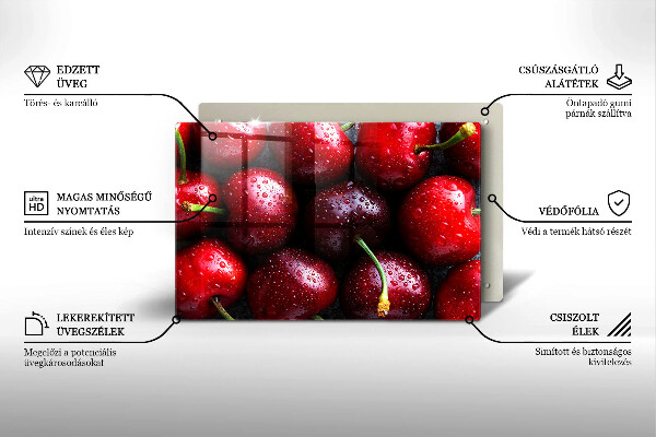 Work surface savers Cherries close-up