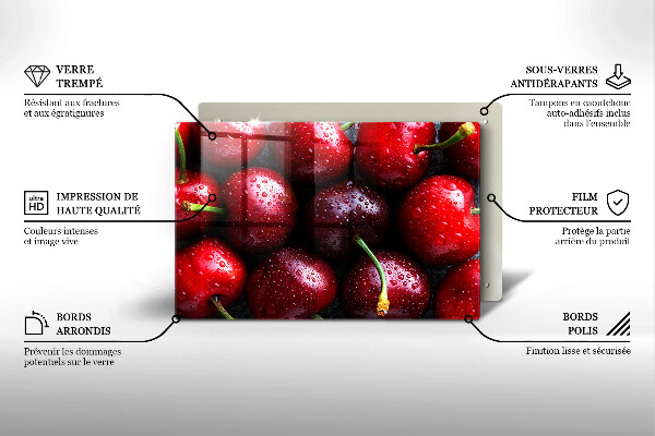 Work surface savers Cherries close-up