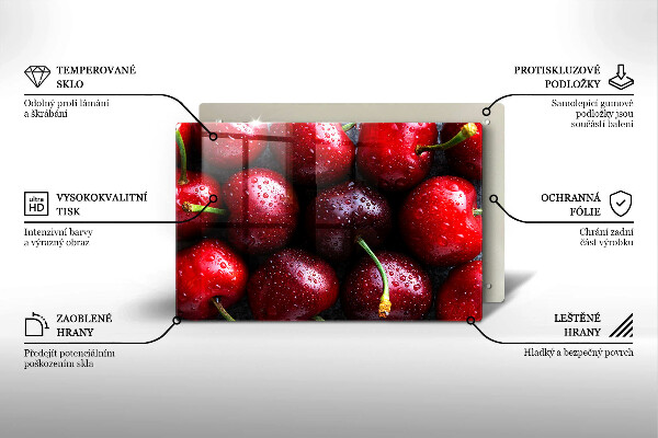 Work surface savers Cherries close-up