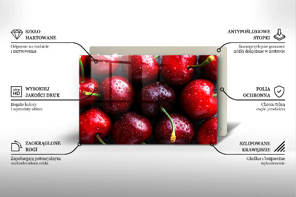 Work surface savers Cherries close-up