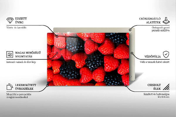 Work surface savers Raspberries and blackberries