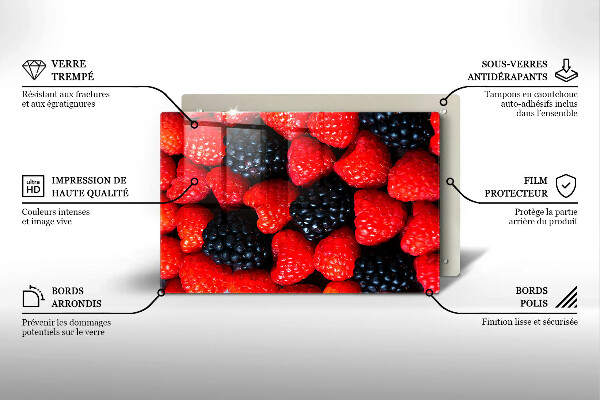 Work surface savers Raspberries and blackberries