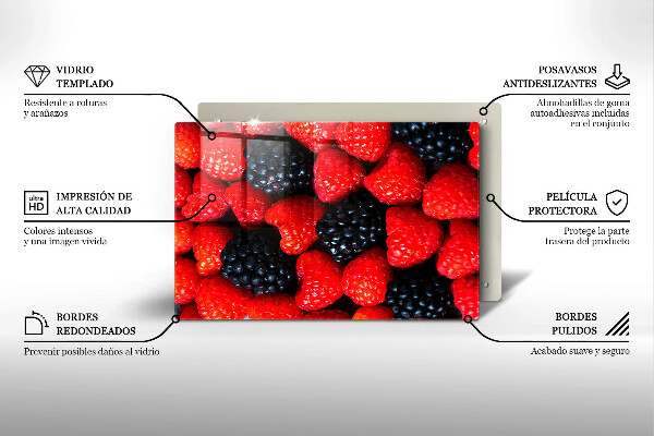 Work surface savers Raspberries and blackberries