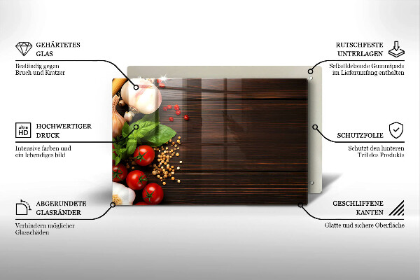 Work surface savers Vegetables on the table
