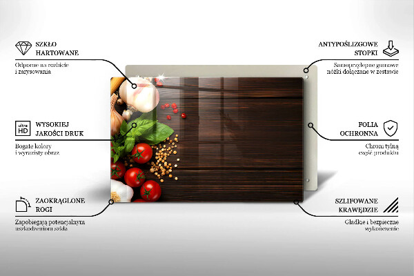 Work surface savers Vegetables on the table