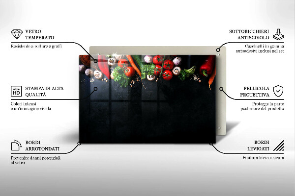 Work surface savers Colorful vegetables