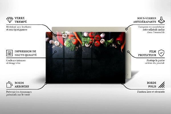 Work surface savers Colorful vegetables