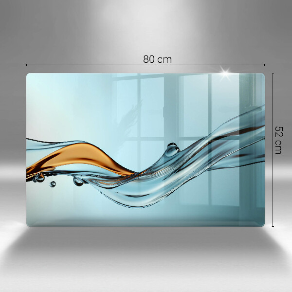 Work surface savers Water on a blue background