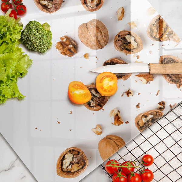 Work surface savers Nuts on a white background