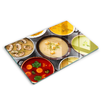 Work surface savers Colorful soups