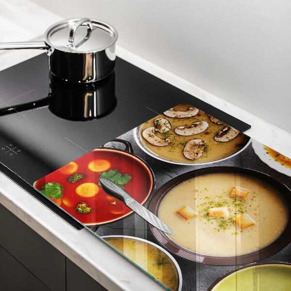 Work surface savers Colorful soups