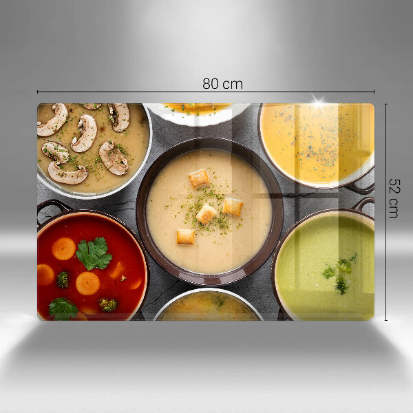 Work surface savers Colorful soups