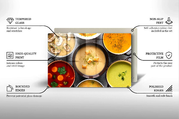Work surface savers Colorful soups