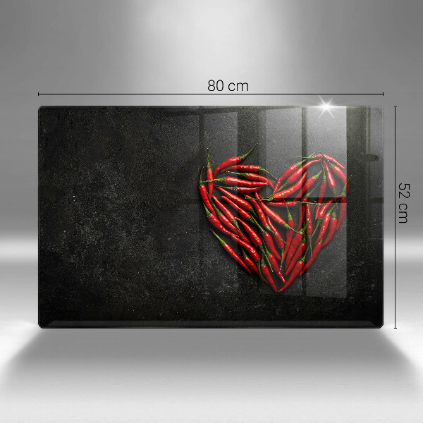 Worktop saver Chili peppers heart