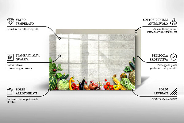 Worktop saver Vegetables on the boards
