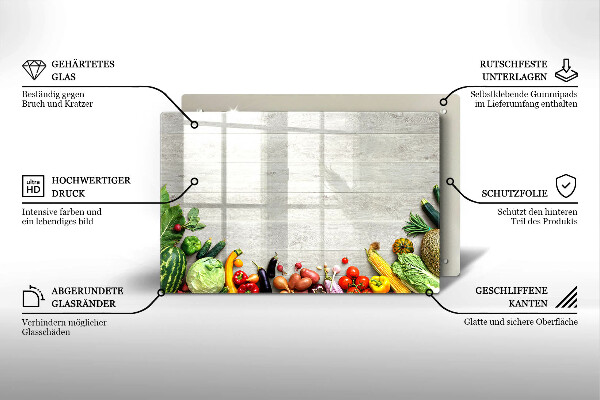 Worktop saver Vegetables on the boards