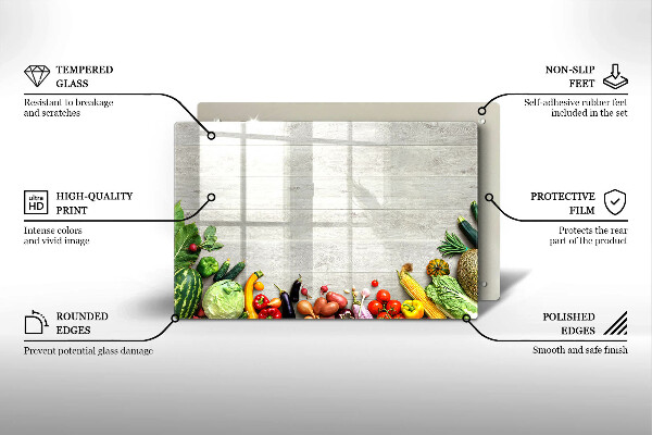 Worktop saver Vegetables on the boards