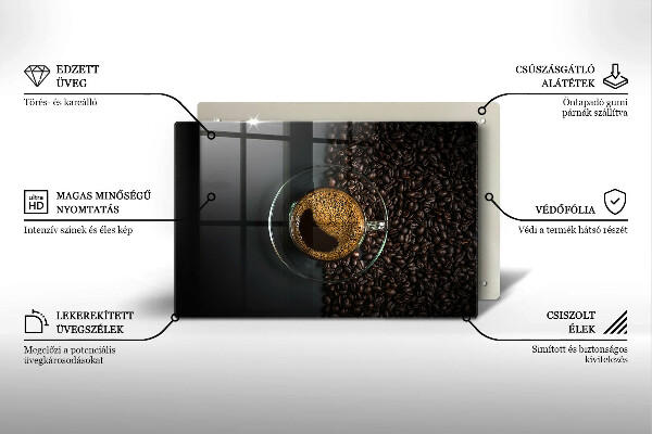 Induction hob protector Coffee and grains