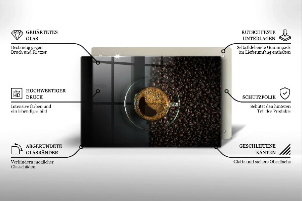 Induction hob protector Coffee and grains