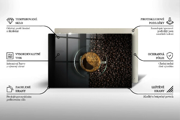 Induction hob protector Coffee and grains