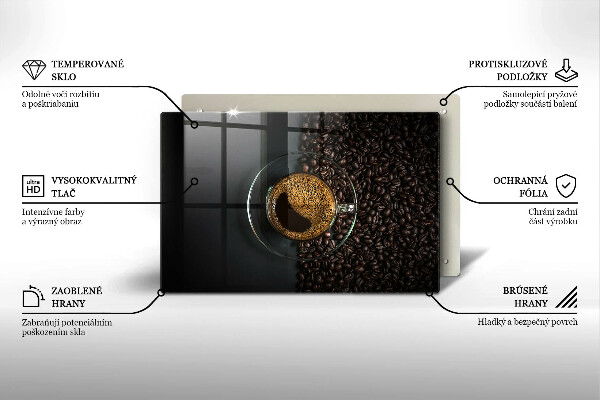 Induction hob protector Coffee and grains