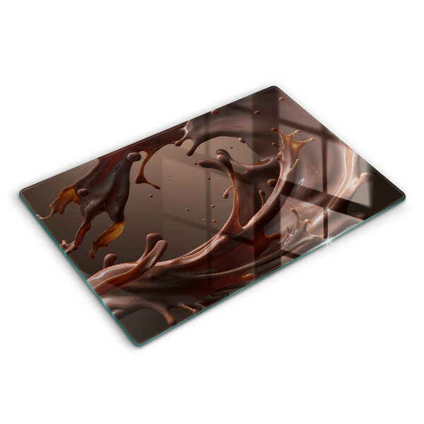 Induction hob protector Liquid chocolate