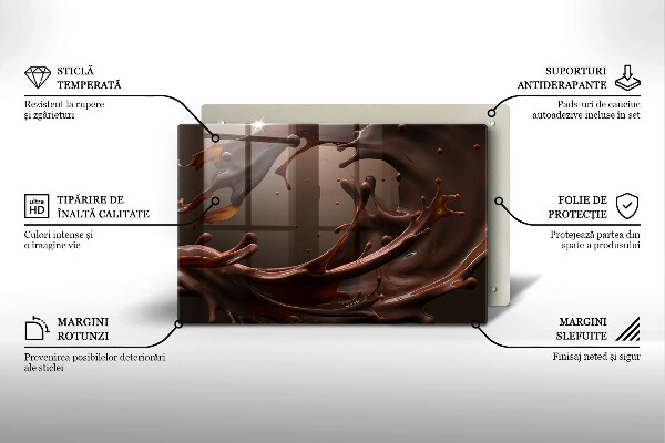 Induction hob protector Liquid chocolate