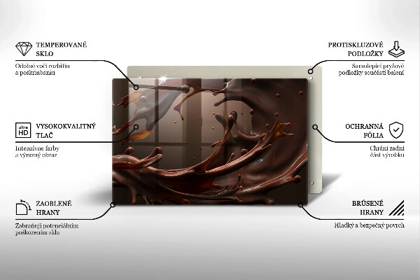 Induction hob protector Liquid chocolate