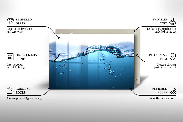 Worktop saver Blue water