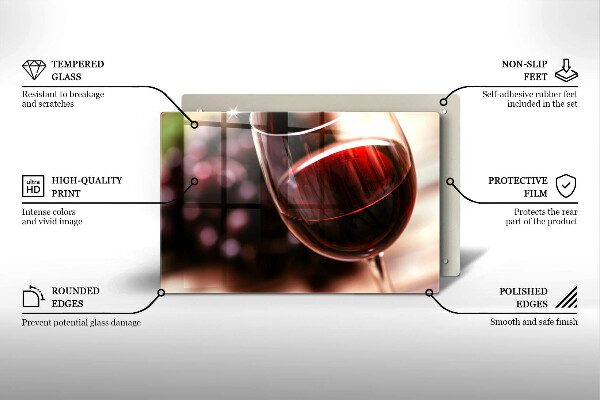 Worktop saver A glass of red wine