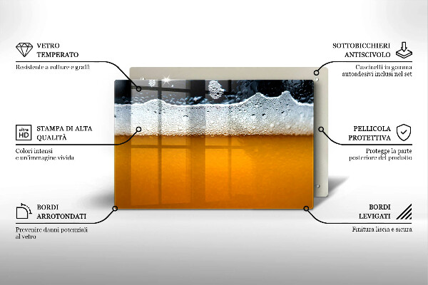 Induction hob protector Beer drink foam