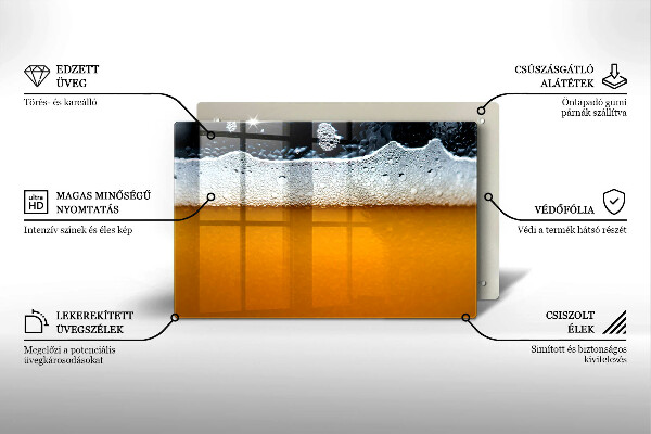 Induction hob protector Beer drink foam