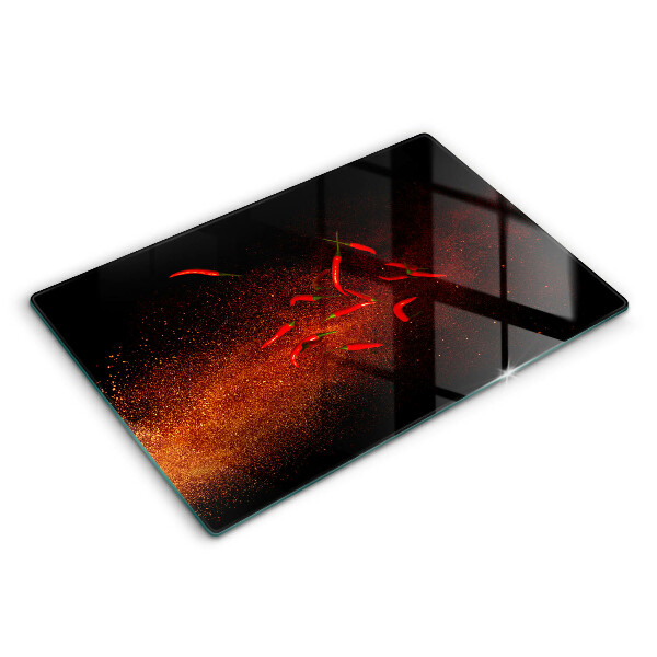 Induction hob protector Hot chili peppers