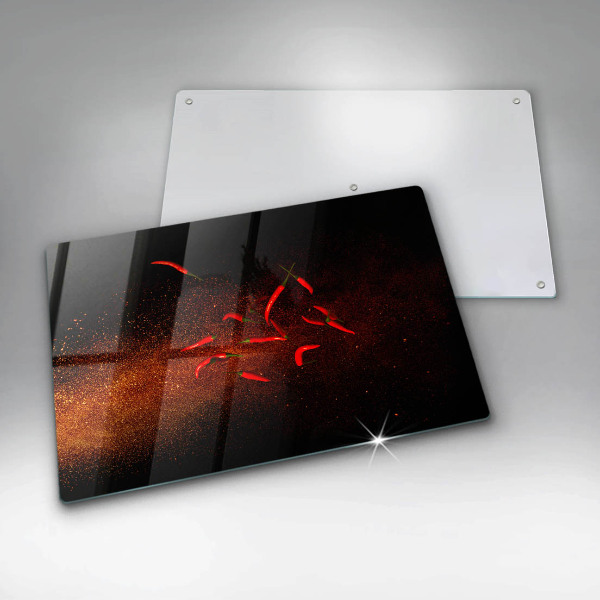 Induction hob protector Hot chili peppers