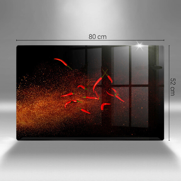 Induction hob protector Hot chili peppers